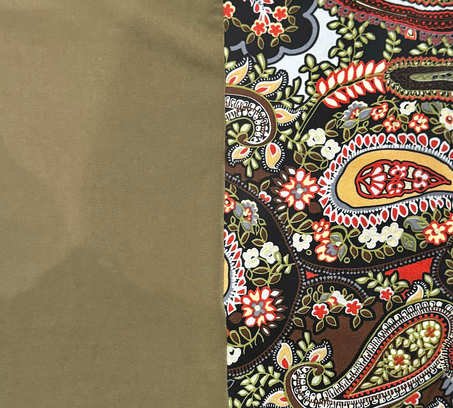 Olive paisley print