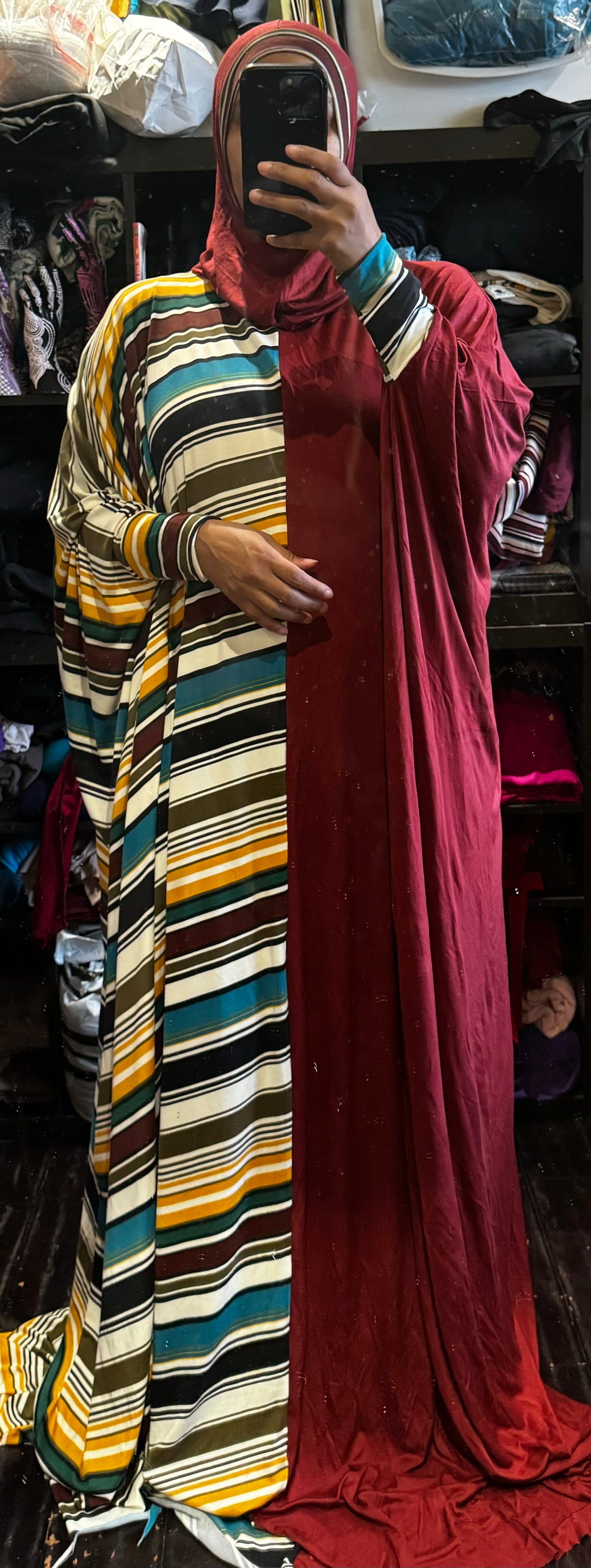 Multi stripe burgundy